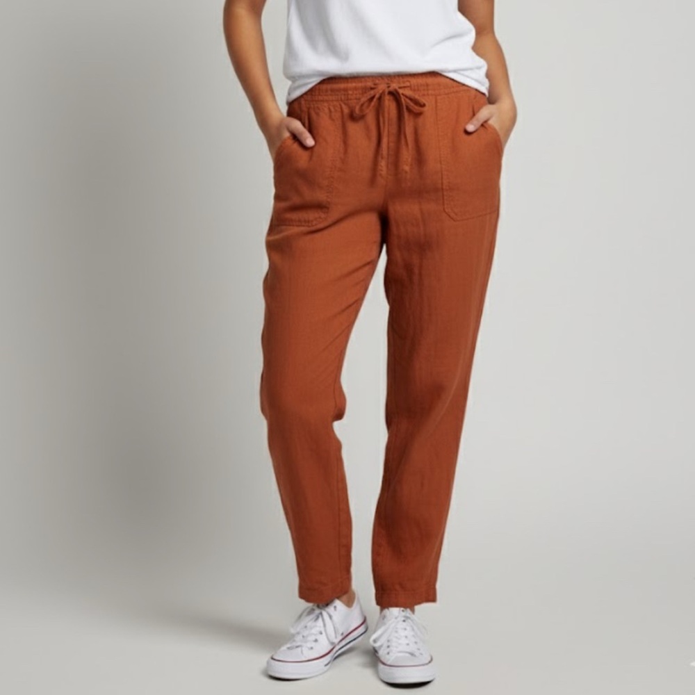 Merona Fall Burnt Orange Chinos‎ with Drawstring Women's Size Large